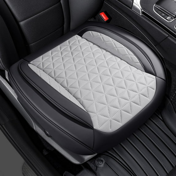 Car Seat Cushion Breathable Leather Velvet Cover, All-Season Mesh Support, Comfortable Driving Pad, Durable Polyester Material, 20x20 Inches