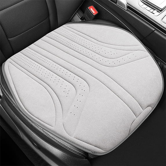 Car Seat Cushion Breathable Mesh - Air Mesh Seat Cushion for Driver & Passenger - Anti-Slip Half Cover, Cooling Car Cushion & Lumbar Support, Black Polyester