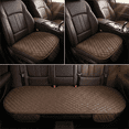 thumbnail image 1 of Car Seat Cushion Car Seat Protector Set of 3 - Universal Front and Rear Seat Covers for Cars SUVs Trucks - Non-Slip Breathable Cotton Linen with Storage Pouch, 1 of 4