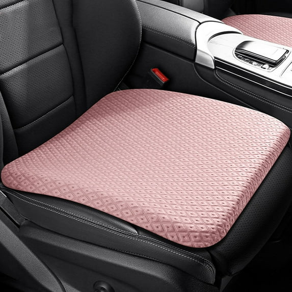 Car Seat Cushion, Cetaka Cooling Memory Foam Car Seat Pad, Non-Slip Breathable Ice Silk Gel Cushion for Office Home Driving Support, Pink