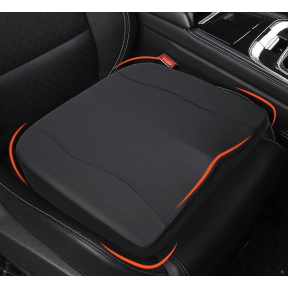 Car Seat Cushion, Comfort Memory Foam Car Cushions for Driving - Sciatica & Lower Back Pain Relief, Driver Seat Pillow for Auto, Office Chair, Wheelchair - Classic Black