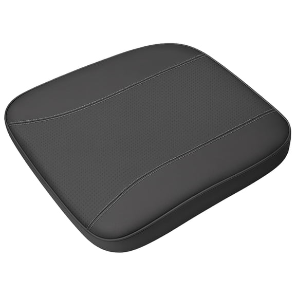 Car Seat Cushion, Cool Black Memory Foam Seat Cushion, Height Increasing Seat Cushion, PU Leather, Universal Fit, 17.3 x 15.7 in / 44 x 40 cm for All Series of car seat