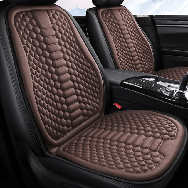 Car Seat Cushion Cooling Gel Ice Silk Universal Car Cushion Summer Heat Relief - Breathable Pressure Relief All Season Use for Long Drive Comfort(Coffee)