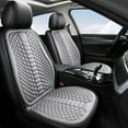 thumbnail image 1 of Car Seat Cushion Cooling Ice Silk Breathable Memory Foam Pad for Summer Driving, Universal Fit for Cars SUVs Trucks, Pressure Relief Back and Hip Support, 1 of 7
