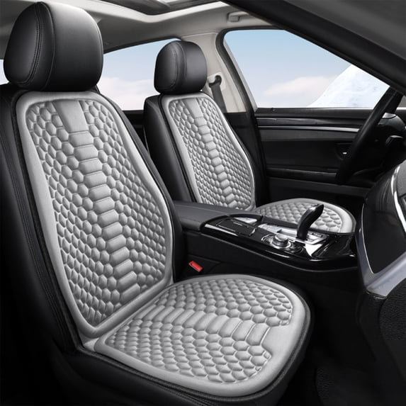Car Seat Cushion Cooling Ice Silk Breathable Memory Foam Pad for Summer Driving, Universal Fit for Cars SUVs Trucks, Pressure Relief Back and Hip Support