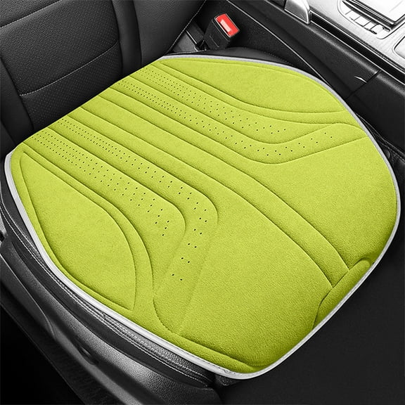 Car Seat Cushion Cover, Breathable Leather Velvet Car Seat Protector, Comfortable Support Half Pack Cushion, Anti Slip Pad for Car Interior, Office Chair and All Season Use