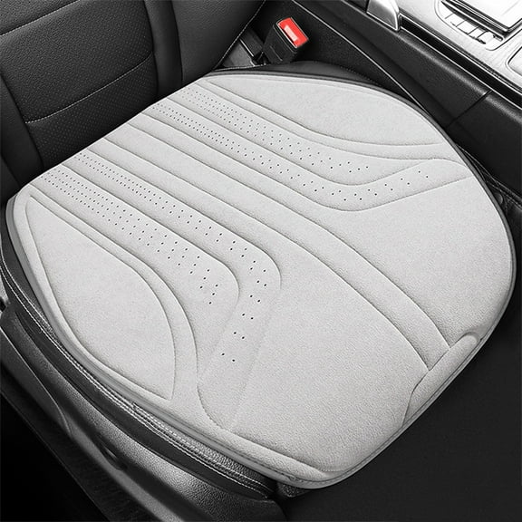 Car Seat Cushion Cover Breathable Leather Velvet Half Cover with Mesh Material for All Season Comfort