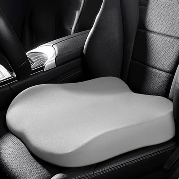 Car Seat Cushion, Ergonomic Memory Foam Car Cushion for Sciatica Pain Relief, Larger Driving Seat Cushion for Short Drivers on Long Drives - Butt Cushion For Car-Truck, Office - Gray