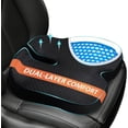 thumbnail image 1 of Car Seat Cushion for Long Sitting - X Large Premium Gel & Memory Foam Office Chair Cushion for Back,Sciatica,Coccyx,Tailbone Pain Relief, Driver Pillow for Auto, Gaming,Desk, Wheelchair,Truck (Black), 1 of 4