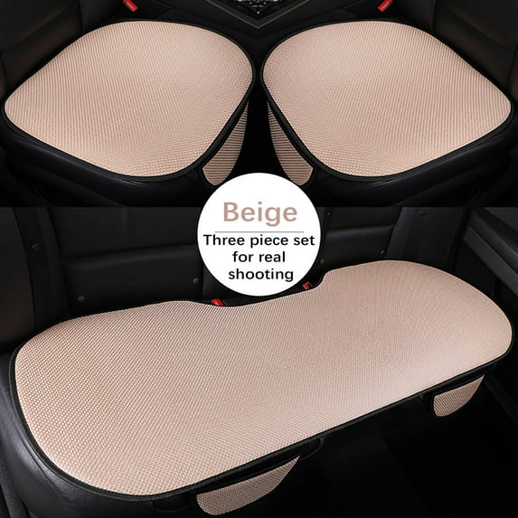 Car Seat Cushion Luxury Car Drivers Seat Bottom Covers,Car Seat Cooling Pad, Seat Protector Mat Pad with Storage Pocket, Four Seasons Works with Sedan SUV Pickup Minivan