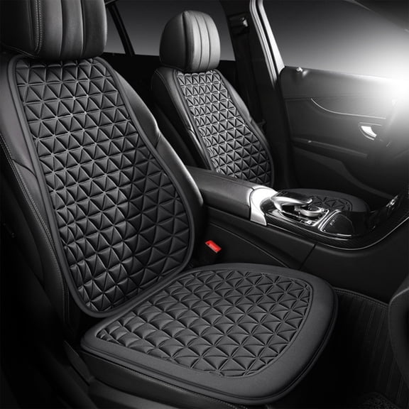 Car Seat Cushion, Memory Foam Car Seat Pad Breathable, Relief Back Pain, Universal Fit, Easy to Install, Summer Comfortable Cool Ventilation Car Backrest Seat Cushion Set for SUV/Truck, All Seasons