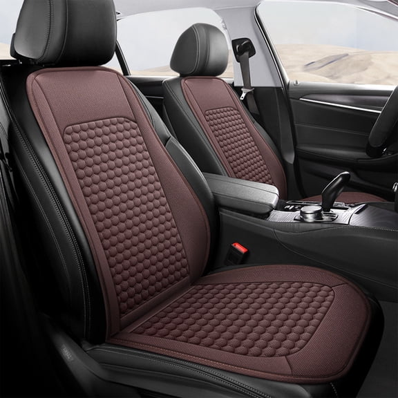 Car Seat Cushion, Memory Foam Car Seat Pad Breathable, Relief Back Pain, Universal Fit, Easy to Install, Summer Comfortable Cool Ventilation Car Backrest Seat Cushion Set for SUV/Truck, All Seasons