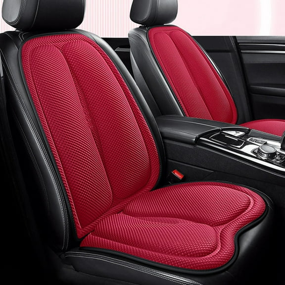 Car Seat Cushion, Memory Foam Car Seat Pad Breathable, Relief Back Pain, Universal Fit, Easy to Install, Summer Comfortable Cool Ventilation Car Backrest Seat Cushion Set for SUV/Truck, All Seasons