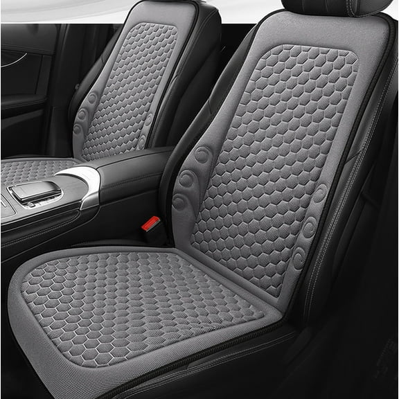 Car Seat Cushion, Memory Foam Car Seat Pad Breathable, Relief Back Pain, Universal Fit, Easy to Install, Summer Comfortable Cool Ventilation Car Backrest Seat Cushion Set for SUV/Truck, All Seasons