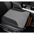 thumbnail image 1 of Car Seat Cushion – Memory Foam Pad for Driving Comfort – Boosts Height and Relieves Coccyx & Lower Back Pain – Car, Truck, Office Chair (Black & Gray), 1 of 12