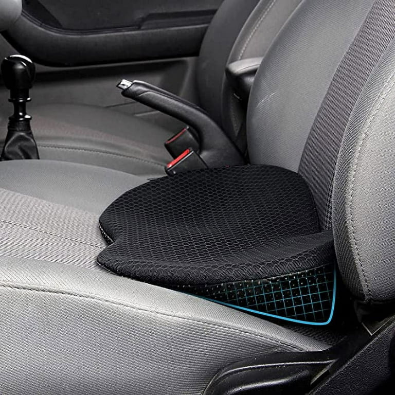 Thick Car Seat Cushion Pad Memory Foam Driver Seat Office Chair Cushion  Black