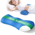 thumbnail image 1 of Lumbar Pillow for Sleeping, Adjustable Height Lower Back Support Pillow Waist Sciatic Pain Relief Cushion for Side & Back Sleepers, Ergonomic Bed Lumbar Support Pillow, 1 of 10