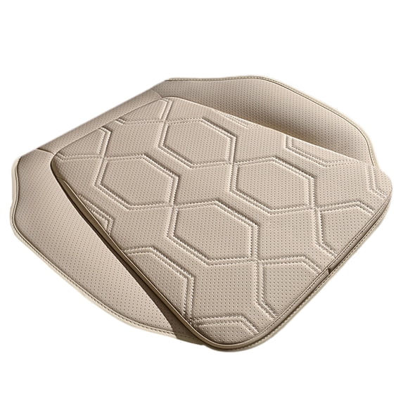 Car Seat Cushion Perforated Leather, Breathable Ventilated Cooling Design, Ergonomic Support Pressure Relief, Durable Wear Resistant Material, Universal Fit All Season Use