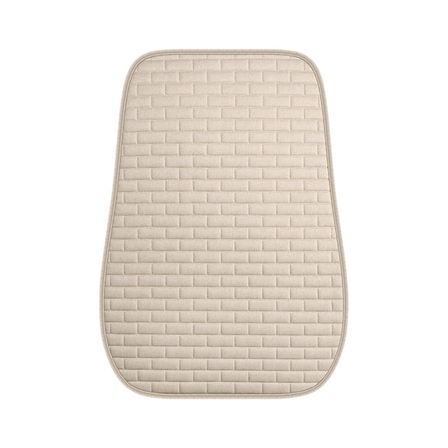 Car Seat Cushion Set - Beige Linen Backrest Cushion, 3-Piece All-Season Ventilated Breathable Cool Pad for Car