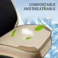 thumbnail image 1 of Car Seat Cushion Single Piece for Four Season Use, Breathable Vehicle Butt Pad for Driver Seats, Office Chairs and Daily Sitting at Home or Work(Beige), 1 of 6