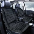 thumbnail image 1 of Car Seat Cushion Soft Elastic Fabric Relieve Waist Neck Pressure Stain Resistant Wearproof Interior Pad Comfort Driving Mat For Front Rear Vehicle Seat(Black), 1 of 5