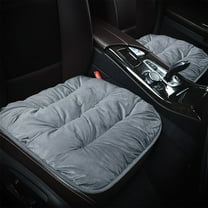 Car Seat Cushion, Soft Plush Auto Seat Cover with Non-Slip Silicone Bottom & Storage Pocket, Universal Breathable Vehicle Seat Cushion Pad for Car Truck SUV, Car Accessories - Gray