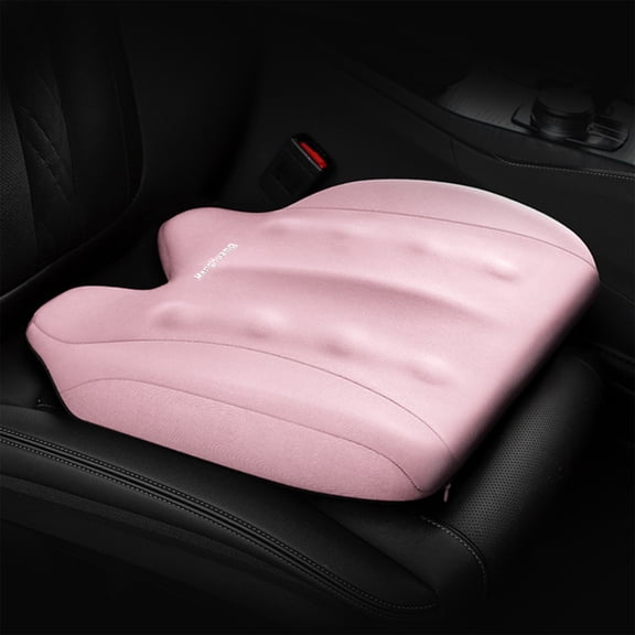 Car Seat Cushion Thickened 4 Seasons Breathable Memory Foam Hip Support Adjustable Height Non Slip