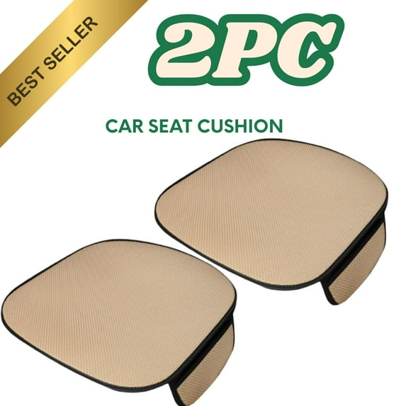 Car Seat Cushion | Ventilated Breathable 3D Mesh | Fast Heat Dissipation | All Season Cool Comfort Pad | Raised Airflow Design | Fits Most Cars | 19.7x19.7 in | 1 Pack | Lightweight Portable Durable