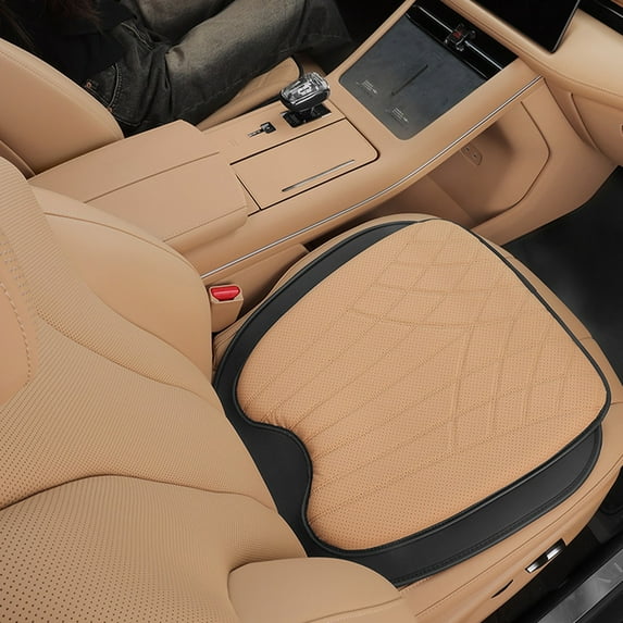 Car Seat Cushion for Drivers with Cooling and Support, All-Season Height Booster for Comfort - Brown