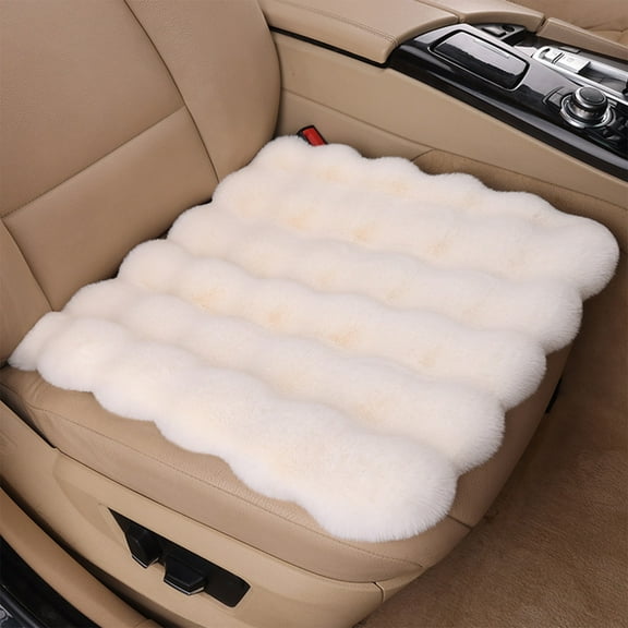 Car Seat Cushion under $5! CQCYD Thickened Plush Car Seat Cushion, Winter Warm Car Seat Pad for Drivers, Non-Slip Universal Fit Auto Seat Mat