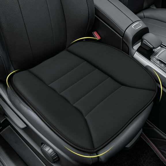Car Seat Cushion with 1.2inch Comfort Memory Foam, Seat Cushion for Car and Office Chair (Black)