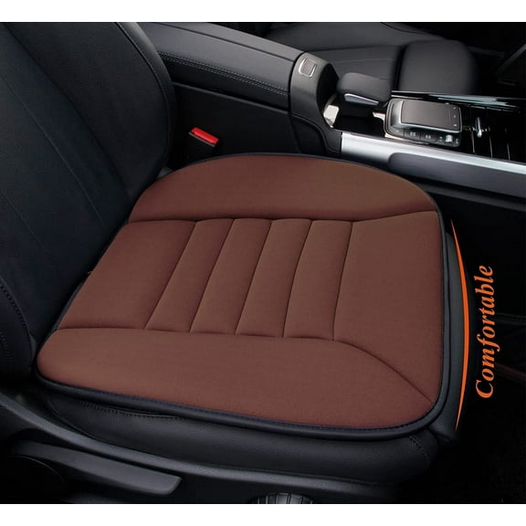Car Seat Cushion with 1.2inch Comfort Memory Foam, for Car and Office Chair, Brown