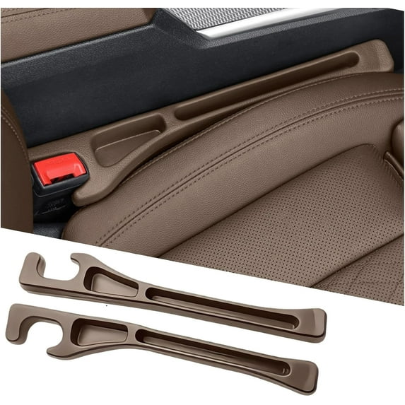 Car Seat Gap Filler, 2-Pack No-Drop Seat Side Gap Seam Filler Organizer with Phone Holder, Universal Fit Fill The Gap Between Seat & Console, Perfect for Car, SUV, Truck