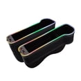 thumbnail image 1 of Car Seat Gap Filler Cup Holder 7 Colours Changing LED Car Crevice Storage Organizer Box With 2Usb Charger Car Accessories, 1 of 5