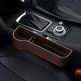 thumbnail image 1 of Car Seat Gap Filler,  Leather Car Seat Organizer with Cup Holder, Console Side Pocket Car Seat Storage Box, 1 of 3