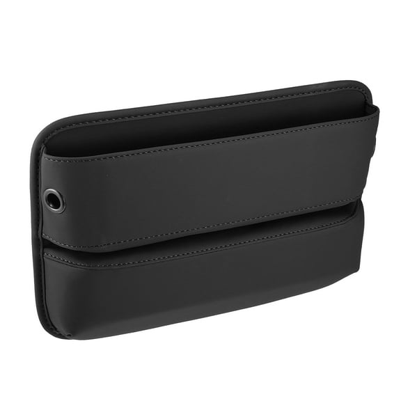 Car Seat Gap Filler Multi-function Car Seat Organizer Console Side Pocket Storage Box Black PU Leather