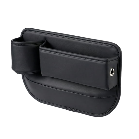 Car Seat Gap Filler Organizer | Front Seat Car Organizer with Cup Holder for Car | Durable Black Car Accessories for Daily Use