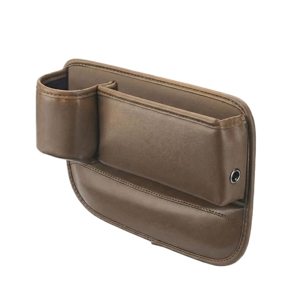 Car Seat Gap Filler Organizer Leather Car Storage Organizer with Cup Holder for Car, Universal Car Seat Gap Filler for Car Interior Accessories 1 Pack