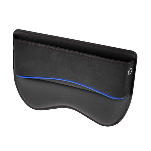 Car Seat Gap Filler Organizer Microfiber Leather Multifunctional Auto Gap Organiser Box with USB Charging Port for Phone Wallet Cards Cigarettes Black