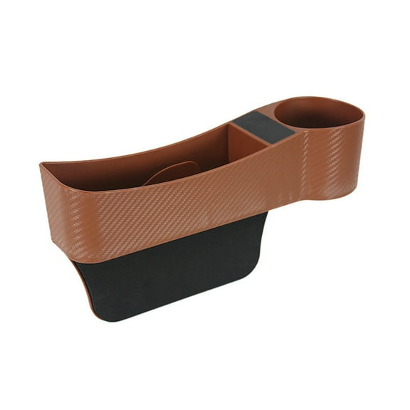 Car Seat Gap Filler Organizer Multifunctional Car Gap Organiser for Phone Wallet Keys Cards Cigarettes Brown