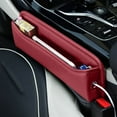 thumbnail image 1 of Car Seat Gap Filler, Premium Leather Car Seat Organizer, Universal Fit Car Seat Storage Box, Adjustable Front Seat Gap Filler for Phones, Glasses, Keys, Cards, 1 of 3