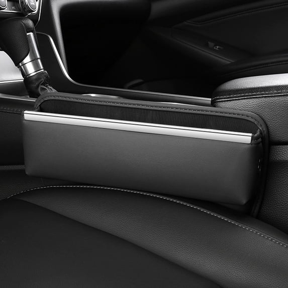 Car Seat Gap Filler Organizer Storage Box, Multifunctional Console Side Catcher for Phone Sunglasses, Leather ABS Seat Crevice Storage, Universal Interior Accessory