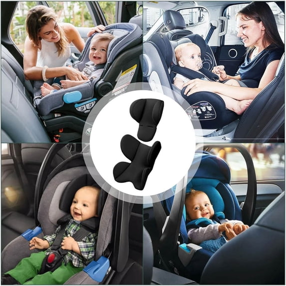 Car Seat Head & Neck Support Insert, Soft Stroller Cushion Pad, Plush Headrest for Pushchair Pram Travel, Ergonomic Seat Liner