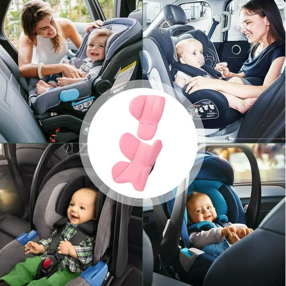 Born Car Seat Head and Neck Support Insert Soft Stroller Cushion Pad for Body Comfort in Vehicles Pushchairs Prams