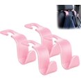 thumbnail image 1 of Car Seat Headrest Hook 4 Pack Hanger Storage Organizer Universal for Handbag Purse Coat fit Universal Vehicle Car Black S Type, 1 of 15