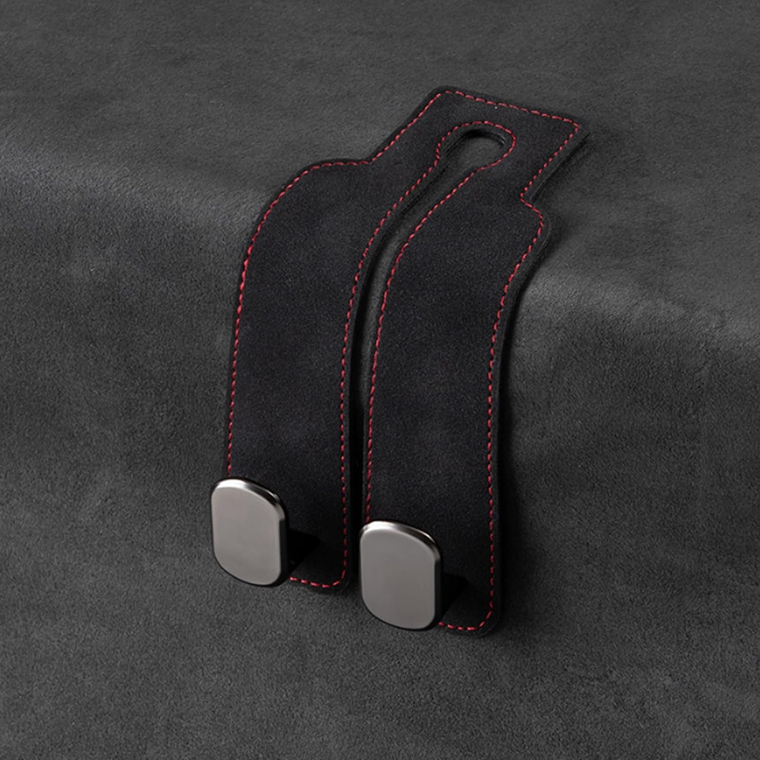 Zipelo Car Seat Headrest Hook, 2 Pack - Hidden S-Hook For Purse, Bags, Groceries, 30kg Load, Black