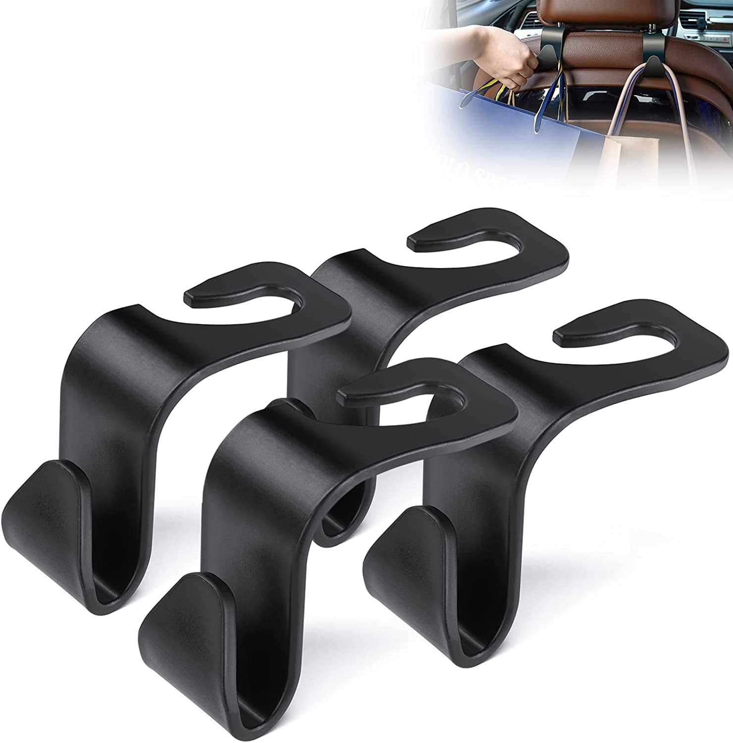 Car Seat Headrest Hooks for Car Back Seat Organizer Hanger Storage Hook