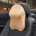 thumbnail image 1 of Car Seat Headrest Neck Rest Cushion,Ergonomic Car Neck Pillow Durable Memory Foam Carseat Neck Suppor,Comfty Car Seat Back Pillows for Neck/Back Pain Relief (Black,Beige), 1 of 7
