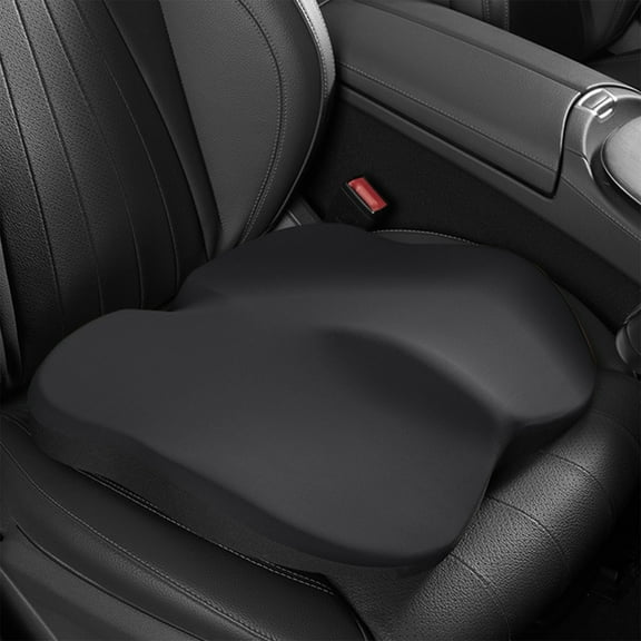 Car Seat Height Booster Cushion with Ergonomic Lumbar Support and Thick Comfort Pad, Driver’s Posture Enhancer for Short Drivers Long Commutes and Improved Visibility on the Road