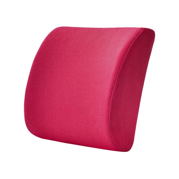 Car Seat Home Office Pillow Travel Pillow, Mesh Soft Memory Foam Lumbar Support, Breathable Back Lumbar Cushion